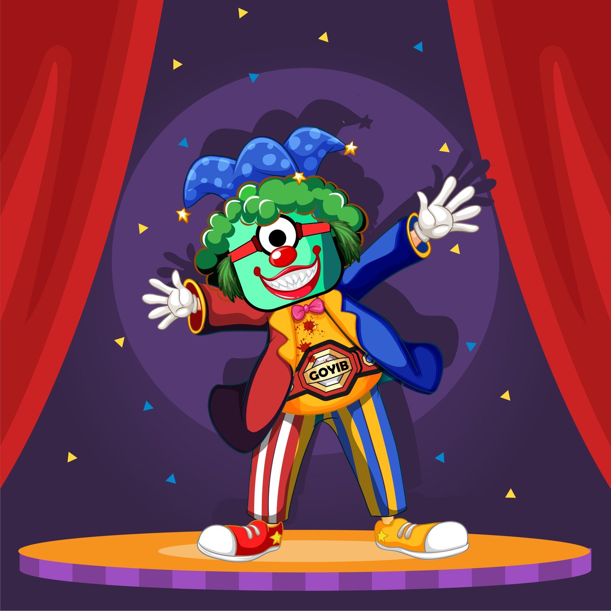 goyibuniverse's tweet photo. Give away 100pcs of this Goyib Clown brother. Please put your opensea address bellow to get the free give away. 

#NFT #GOYIB #NFTGiveaways https://t.co/G9D9ATbUUP