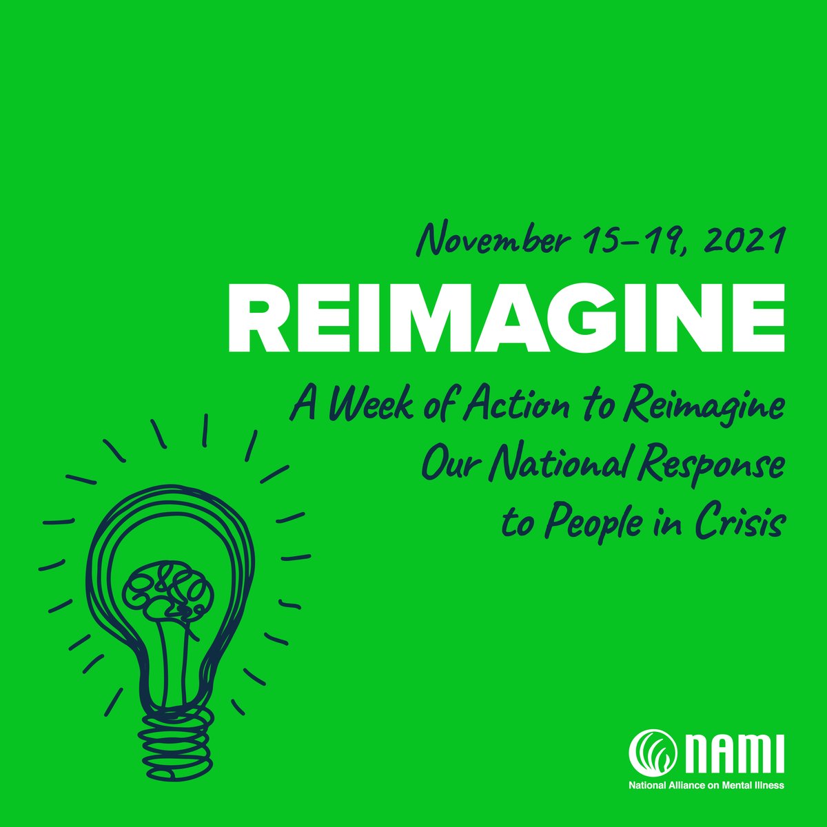 riinternatl's tweet photo. Starting today, November 15 through Nov 19,  join advocates from across the country to hear from those who have experienced our nation’s current response to mental health and suicidal crises -- and what you and your community can do to #ReimagineCrisis: https://t.co/NVXQaT9nvX https://t.co/BPqQydkJJ3