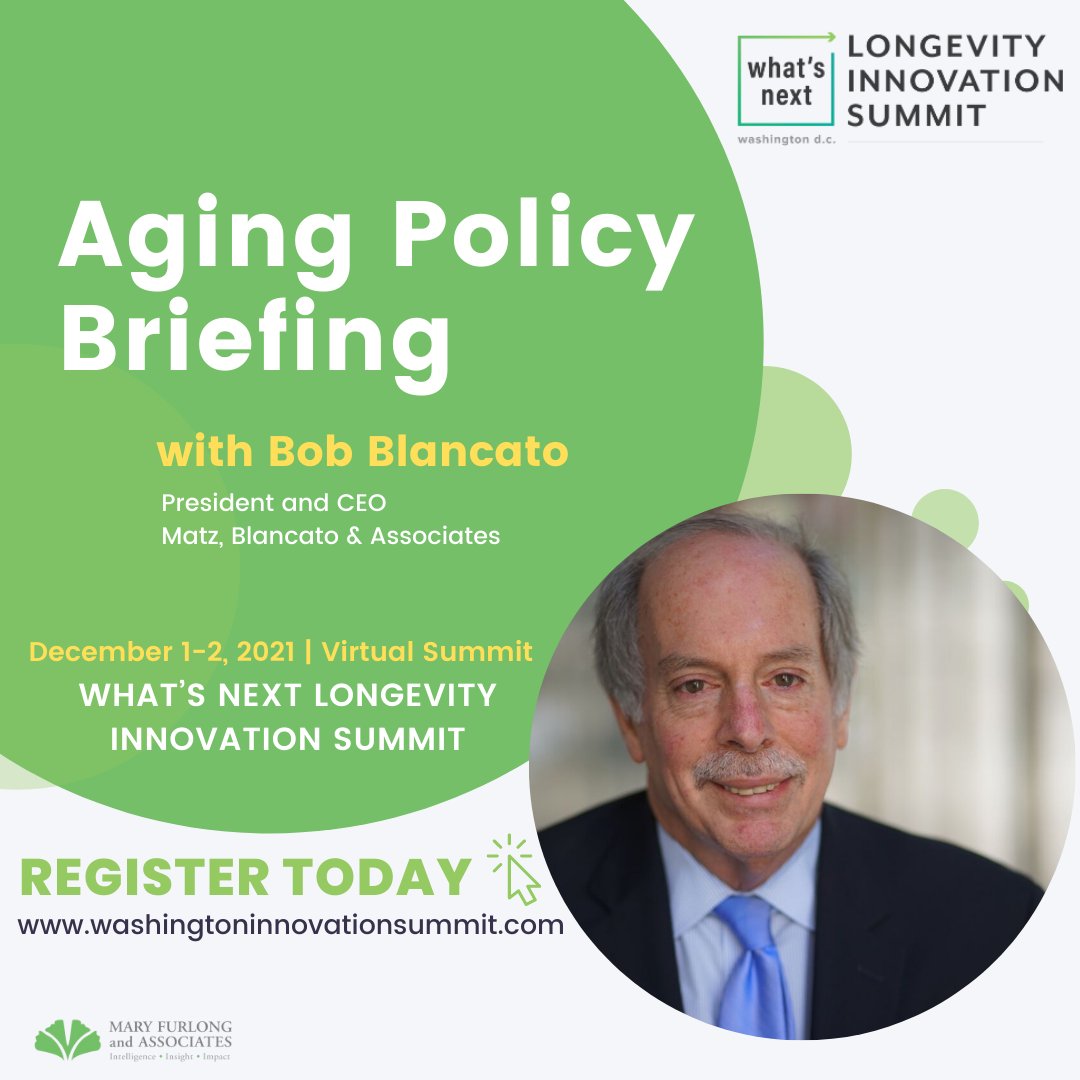 <a href="/BobBlancato/">Bob Blancato</a>  will give What’s Next #LongevityInnovation Summit attendees an overview of the policies that will shape the future for older Americans. Register today: eventbrite.com/e/4th-annual-w…