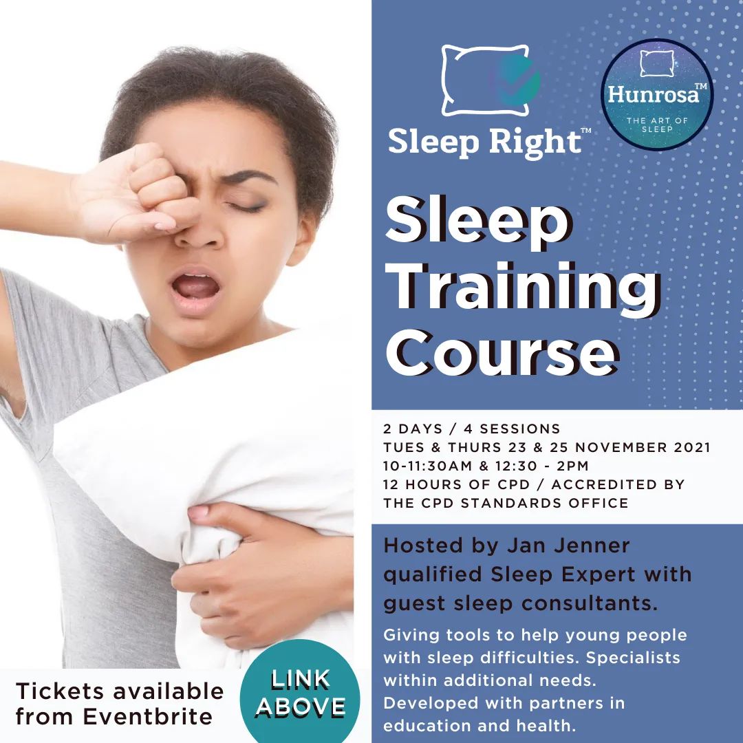 We are so excited to announce the sleep training course - hosted by Hunrosa - 'to dream' This is an online course over 2 days 23 &amp; 25 Nov 2021.
Book on link below:

eventbrite.com/e/sleep-right-…
.
.
#sleeptraining #sleep #sleeping #greatsleep #hunrosa #sleepy #learntosleep