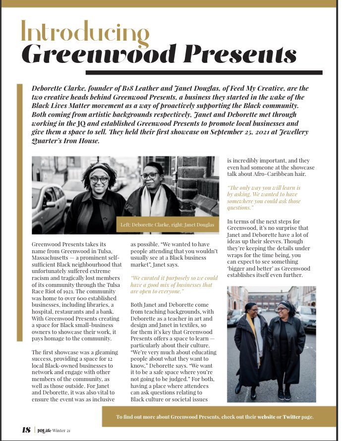 We are  really pleased to be in the latest issue of #JQLife 😊 Want to know a bit more about the back story? Then hit the link for more info…😉 issuu.com/jqlife/docs/jq… #@JQBID #jq