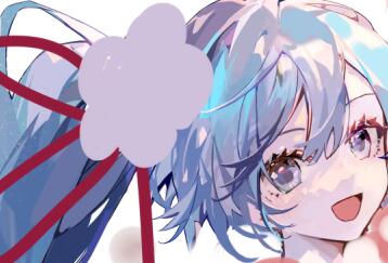 初音ミク 「okao 」|豆の素のイラスト