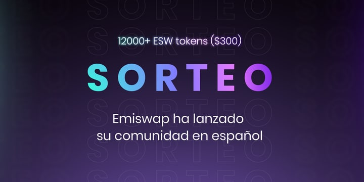 💥NUEVO SORTEO 12.000 $ESW💥

Para empezar bien la semana vamos a sortear con <a href="/EmiSwap/">EmiSwap AMM</a> $300 en tokens $ESW entre 3 ganadores🥳🥳 

Requisitos:

1⃣Hacer RT ✅
2⃣Seguir a <a href="/healthy_pockets/">Healthy Pockets</a>
3⃣Unirse a la comunidad de EmiSwap: t.me/emiswap_spain 

🍀Suerte🍀y #HODL