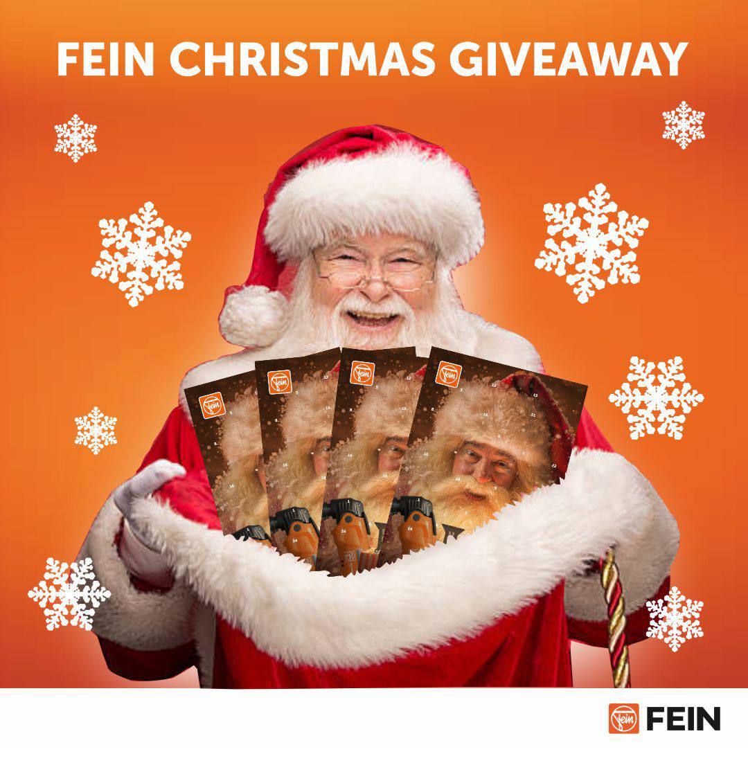 Early Christmas Giveaway 🎅

Win a FEIN 49 piece Christmas calendar
To Enter:
- Like &amp; RT.
- Comment on this post "Merry Christmas FEIN"

Giveaway Closes Thursday 18th November at 3 pm. Winners will be selected at random and announced later that day. 

UK entries only.