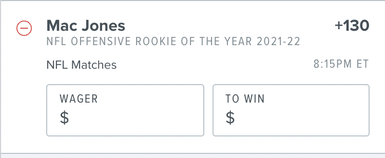 QuanNFL's tweet image. Happy Monday Twitter.

Mac Jones was +350 before the Patriots blew out the Browns, a number which I HAMMERED.

He is still +130. 

In a few weeks, he will be the massively prohibitive favorite. 

+350 was just stupid value, but +130 is still a great bet. 

You are welcome.