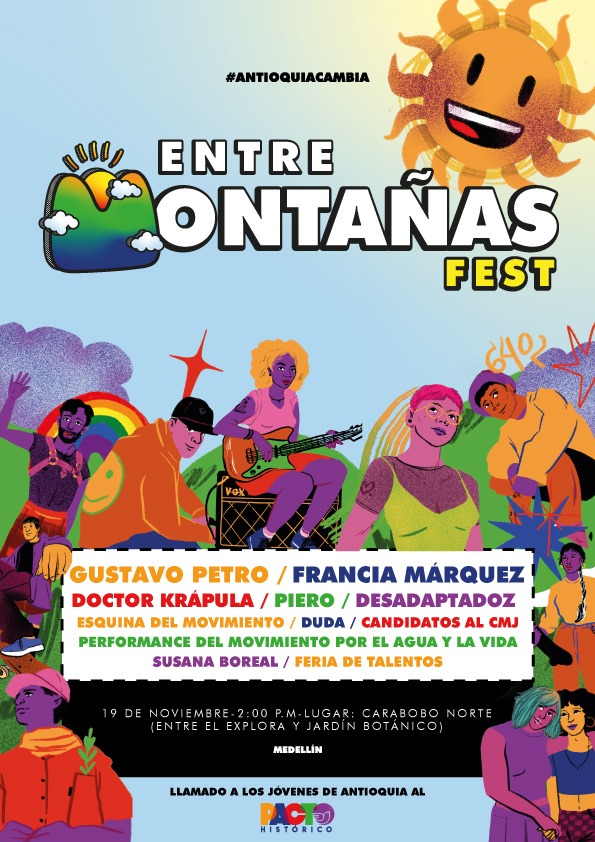 #EntreMontañas Parchemos este 19 de noviembre desde las 2 de la tarde!! seamos protagonistas del cambio!!