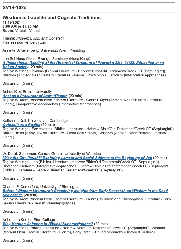 We start with a virtual session Fri 11/19 9–11:30 am, including <a href="/KatharineDell24/">Katharine Dell</a> and @C_P_Comerford
