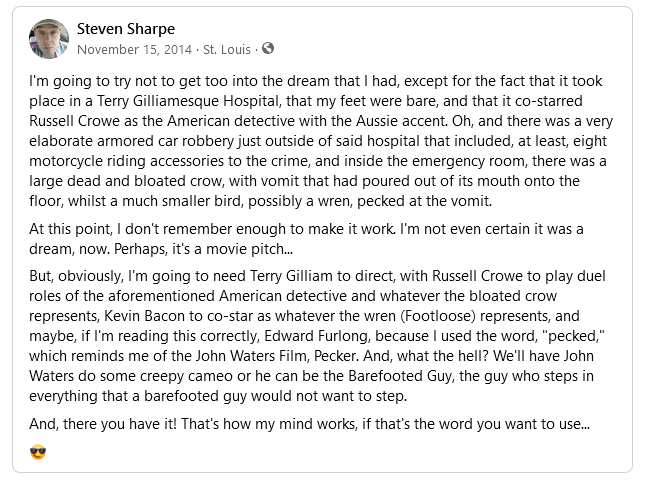 CooLSharpee_com's tweet photo. ⭐️⭐️⭐️⭐️⭐️⭐️⭐️⭐️⭐️⭐️⭐️⭐️⭐️⭐️

And, this is how I make movies that will never be made...

#CooLSharpee #TheMoviePhotos #TerryGilliam #KevinBacon #RussellCrowe #EdwardFurlong #JohnWaters #Itsfunny2me #uniCorpse

⭐️⭐️⭐️⭐️⭐️⭐️⭐️⭐️⭐️⭐️⭐️⭐️⭐️⭐️ https://t.co/vXcKocoa5O