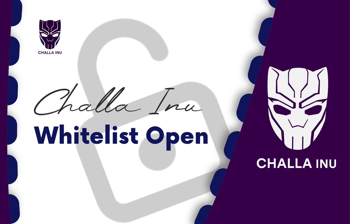ChallaInu's tweet photo. Announcing Challa Inu( AKA T'CHALLA) Whitelisting procedures
RefLink: Please check the thread below https://t.co/00yjiXHx0A