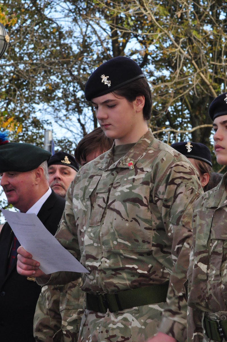 contingentcomm1's tweet photo. At the cenotaph cadets got involved with laying their wreath a great job done by Cadet B. Well done to everyone who attended. #LestWeForget #walkdenlegion https://t.co/Pf3wIrWlMs