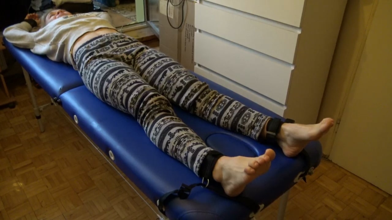 Genuine Tickling on Twitter "Tickling Justyna on the table part 1