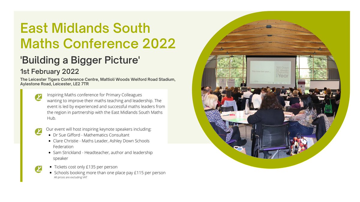 Inspiring Leaders (@leaderstoday) on Twitter photo We are pleased to launch our East Mids South Primary Maths Conference taking place on 1/2/22 in partnership with <a href="/discoverytrust/">Discovery Trust</a>, following 8 successful years of supporting the development of Maths teachers and leaders in the region. We are pleased to launch our East Mids South Primary Maths Conference taking place on 1/2/22 in partnership with <a href="/discoverytrust/">Discovery Trust</a>, following 8 successful years of supporting the development of Maths teachers and leaders in the region.