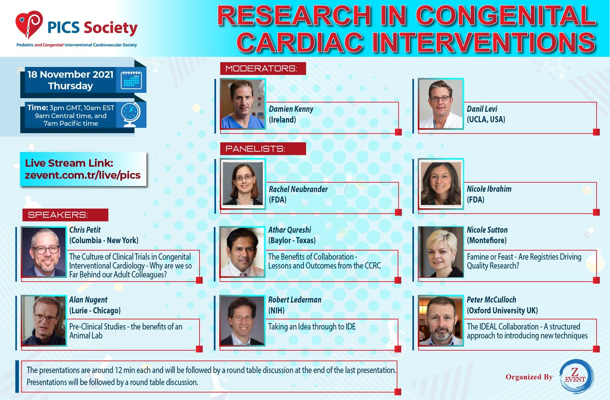 CCardiology's tweet photo. Research In Congenital Heart Disease

Join the @PICS_Society for a live webinar moderated by Damien Kenny and Dan Levi this Thursday, 11.18.21 at 3pm GMT, 10am EST, 7am Pacific

https://t.co/S53D69sBV3 https://t.co/WvXp8tkZLj