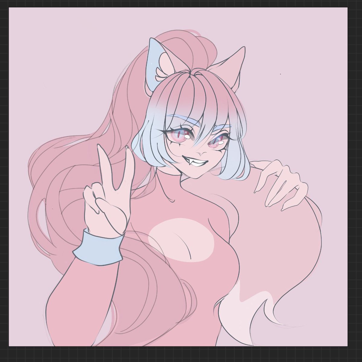Axiomra's tweet photo. Basic colours 💕✨
New colouring of eyes 🤔🤫
#pastel #kitsune #characterartist https://t.co/Cy6Kg9hll8
