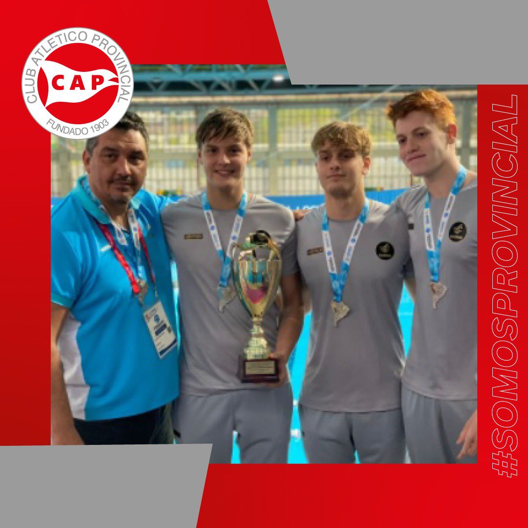 ClubAProvincial's tweet photo. Más #OrgulloProvincial en los juegos acuaticos de Lima 2021

La selección de Waterpolo obtuvo la medalla de plata con presencia Provincialista en el plantel: Maximo León, Lautaro Camino y Branco Levak. Fueron comandados por Juan Pablo Giri, también entrenador de Provincial https://t.co/Pg7C9BRMGv