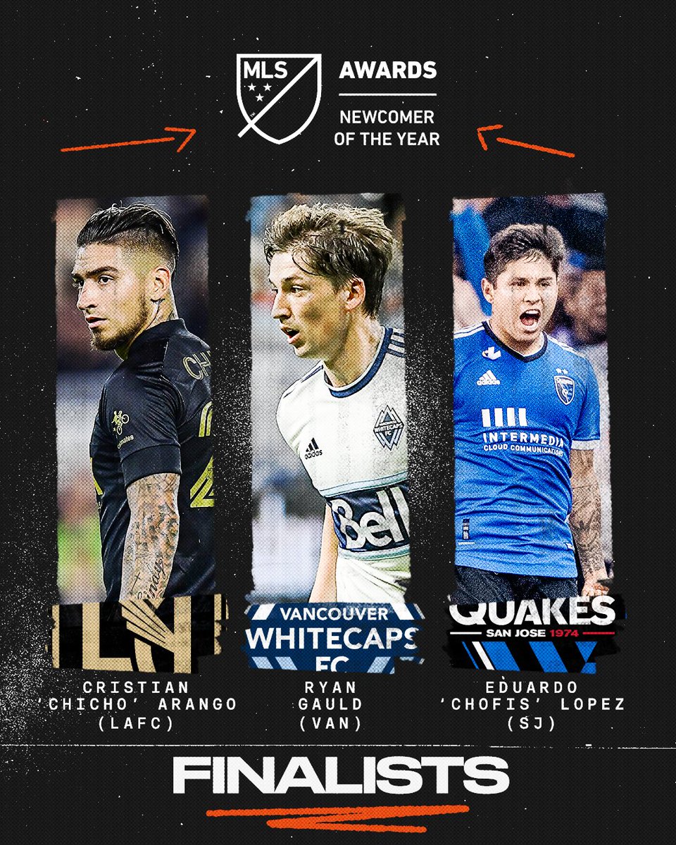 SportsPulso's tweet photo. Here are the #MLS end of year award finalist for #MVP, #Defender,  #Newcomer, #ComebackPOY

To us, at this point the front runners are:

 - Carles Gil #NErevs 
- Yeimar Gomez Andrade #Sounders
- Cristian Arango #LAFC 
- Daniel Salloi #SportingKC 

Who are your candidates? https://t.co/zFk9QbouK2