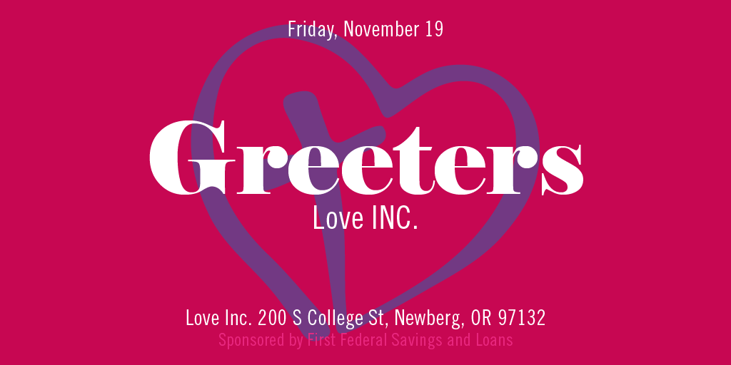 CVC_Commerce's tweet photo. Greeters will be hosted by Love Inc. and sponsored by our lovely friends from Federal First Savings and Loans! We look forward to seeing you all there!

#event #greeters #chehalemvalleychamberofcommerce #loveinc #firstfederal #supportlocal #supportlocalbusiness https://t.co/Klo5FL8t0F