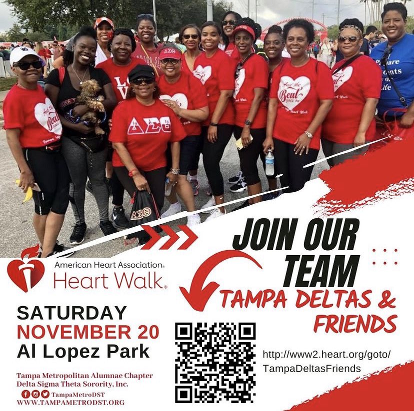 Tampametrodst's tweet photo. We are #Heartwalking to improve the overall
health and well-being of Americans and future generations. Please help us reach our fundraising goal at
https://t.co/wAozHOGj0C
#Heartwalking #HeartWalk2021 #TampaMetroDST #DeltaCare #DST1913 #SRDST https://t.co/TYL15yyFNP
