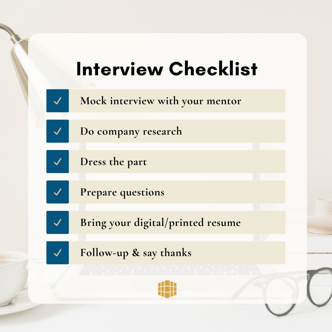 thebriccfoundry's tweet image. Here are ways to better prepare for upcoming interviews. Implement these steps for a better chance at getting your next job. Good luck! 

#interviews #interviewtips #interviewchecklist