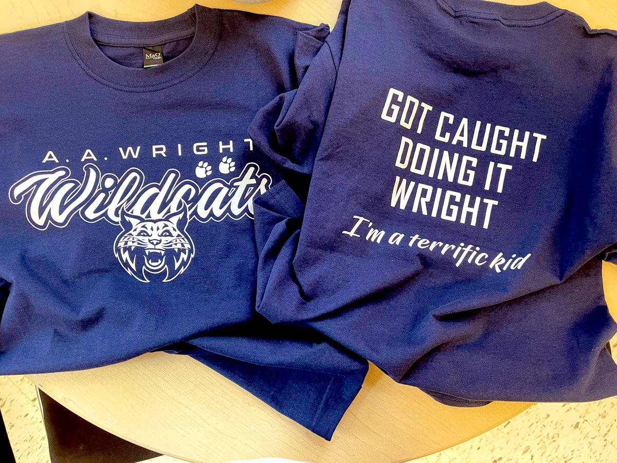 AAWright's tweet photo. Our student of the month tees are in! Congratulations to our winners in October! #gotcaughtdoingitwright #imaterrifickid https://t.co/XZSXJOK2bT