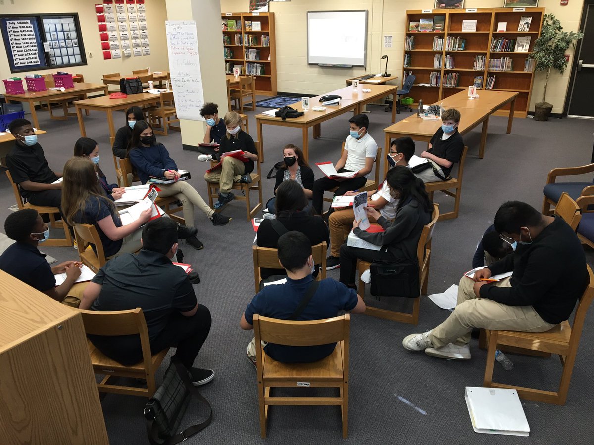 Mead_Reads's tweet photo. It’s Socratic Seminar day in the library! @usd259libraries @WPSAVID https://t.co/UGMZbvbmqD