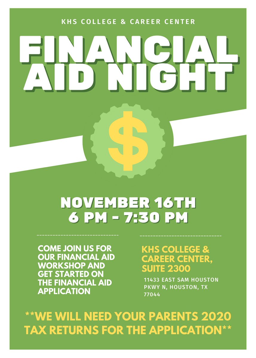 SISD_CCC's tweet photo. Seniorssss! Submit you FAFSA or TASFA before the THANKSGIVING BREAK! @SheldonISD @KHSPanthers @khsppto @ECHS_SheldonISD @GEARUP_SISD @CareerTech_SISD @Sheldon4AVID @WBL_SheldonISD #FAFSA #CASH4COLLEGE #TASFA #TURKEY #2020Taxes #GRADReq https://t.co/sTZtxHTp6h