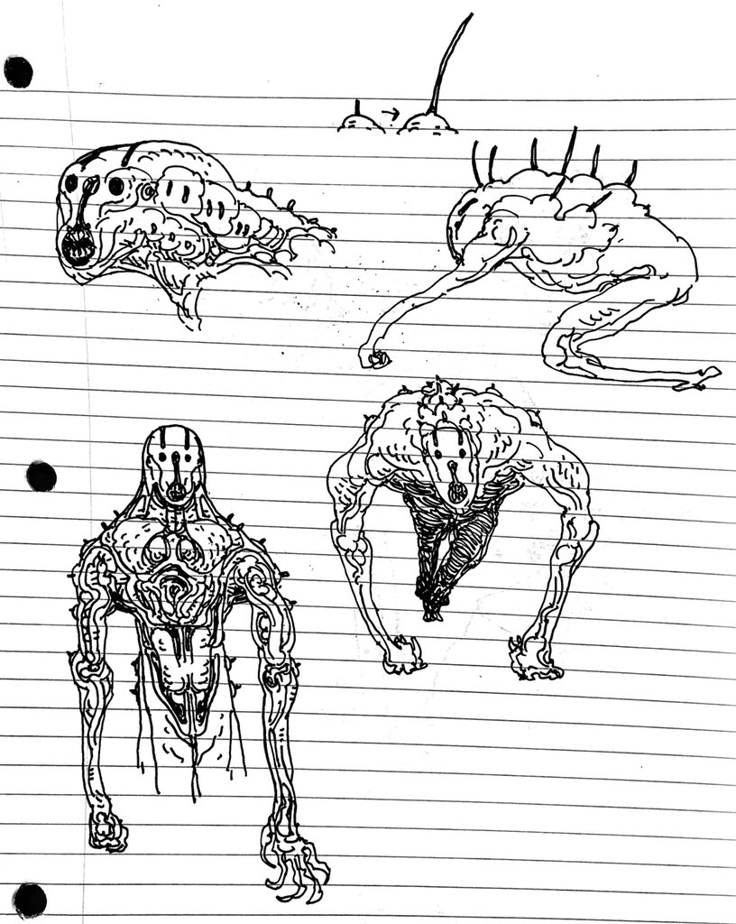 Leechworld doodles from a long class 