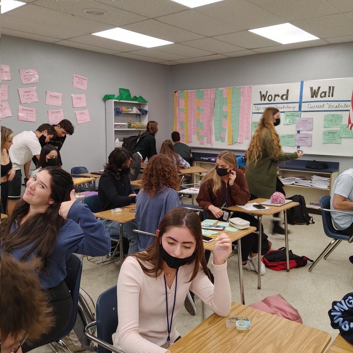 RicharRenee's tweet photo. Group work to review for an upcoming test! Get the answer and match it to the next problem to make the chain from Start to End. They are proud to post their work. #studentwork #teamwork @RiverPTSA @RiverGuidance @CastellaAlli https://t.co/Zkf6daFHvM