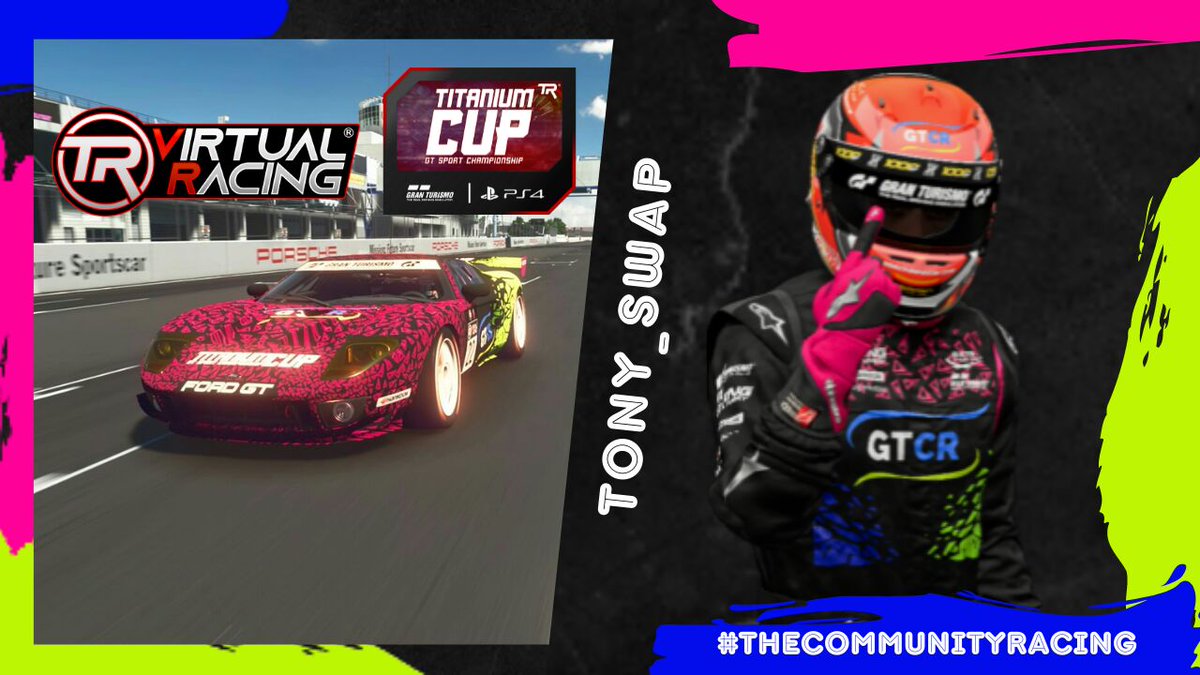 🏁 DIA DE CARRERA!!! 🏁

Es lunes y la #TitaniumCup viaja hasta Nürburgring 🇩🇪 para la ronda 10 

[🚗] Ford GT GR3

[📌] Nürburgring GP

[⏰] 22:00 | 22:45 🇪🇸

[👥] <a href="/TuPapasito696/">Juanpalito Pelado</a> <a href="/tony_morenico85/">REDS_Tony_Swap</a>

[💻] Twitch.tv/titanium__red

#FIA #GTSport #TheCommunityRacing