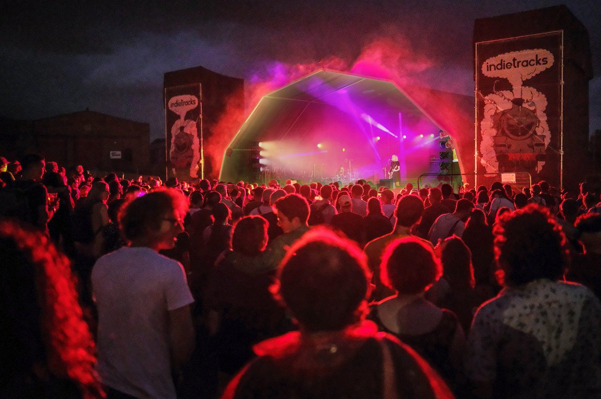Indietracks outdoor stage at night (Photo: Mathew Schwartz) 