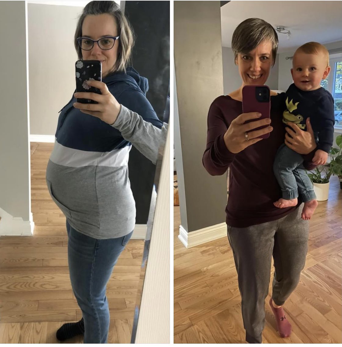 Nine months in, nine months out. Time is just FLYING by! ♥️ 👶🏻 ♥️ #momlife