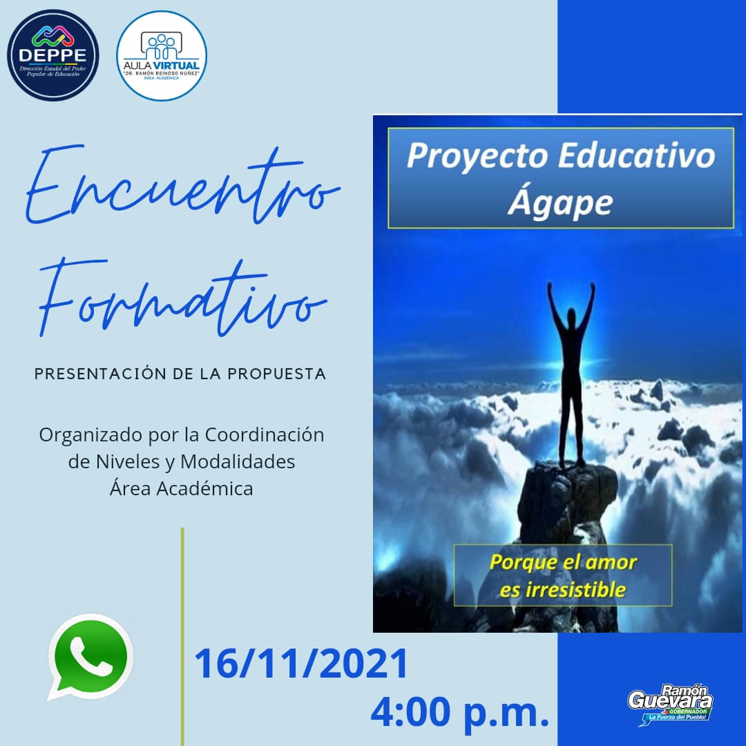 MeridaEducacion's tweet photo. Proyecto Educativo Ágape
Facilitador: Nilson Vielma
#16nov 4pm
Dirigido a directivos de Instituciones Educativas Estadales.
⬇️⬇️⬇️
https://t.co/UNV3vGmS0H
#MéridaEducativa
@ramonguevaramrd
@gobermerida
@meridaeducativa
@educamerida
@aulamerida
#DefendamosaMerida https://t.co/fB6nbF1Ird