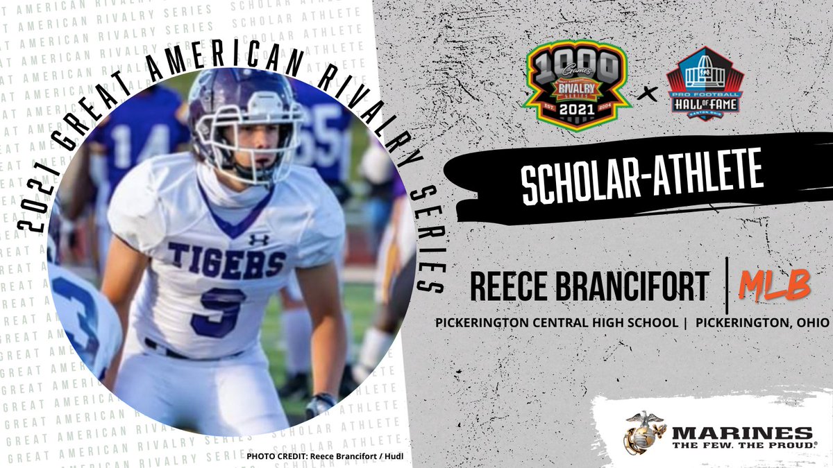 Support Reece Brancifort from Pickerington Central, as he looks to be named to the 2021 Great American Rivalry Series 𝕾𝖈𝖍𝖔𝖑𝖆𝖗 𝕬𝖙𝖍𝖑𝖊𝖙𝖊 Hall of Fame Team, in partnership with the <a href="/ProFootballHOF/">Pro Football Hall of Fame</a>.

Presented by: <a href="/USMarineCorps/">USMC Recruiting</a>

VOTE HERE ➡️ bit.ly/Reece_Brancifo…