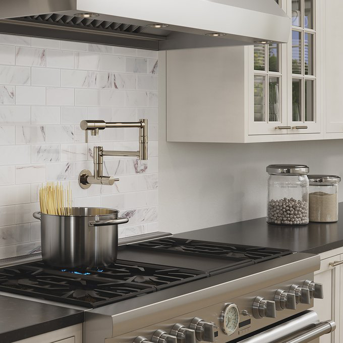 showroomatrube's tweet photo. Complement all your cool kitchen gadgets and tools with our Lita 2-handle pot filler! #pfister #kitchendesign #kitchenshowroom #remodel #potfiller https://t.co/R1huRZhK7q