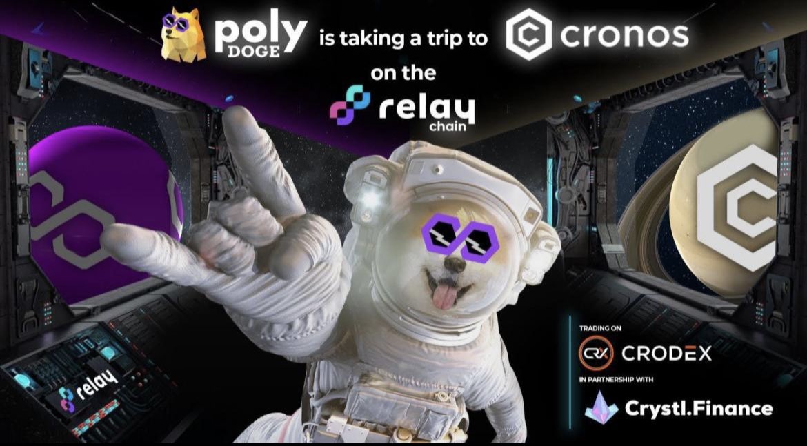 Elevate_fi's tweet photo. In partnership with @CrystlFinance and $RELAY,  @PolyDoge is now bridging to @cronosapp to be traded on @crodexapp!!!

Stay tuned for details!!!
@cryptocom 
@PolyDogeArmy 
@PolyDoge_es https://t.co/SX22g5z3Ih
