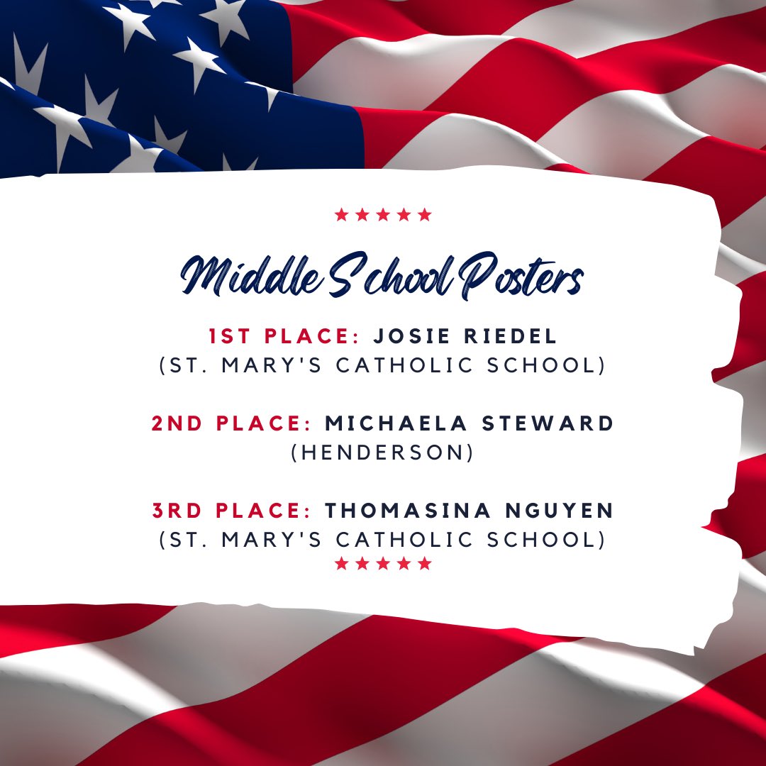 TASCDistrict17's tweet photo. Congratulations to all of our D17 Pride &amp; Patriotism essay and poster winners! #TASC #TASCDistrict17 #PrideAndPatriotism https://t.co/cdvkN6PuKU