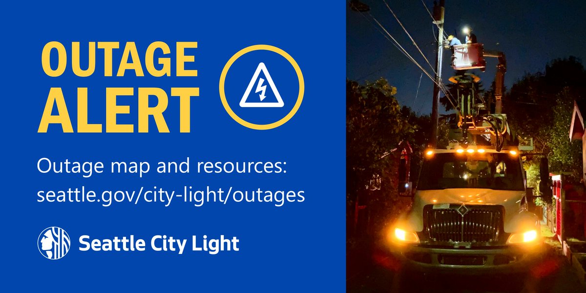 SEACityLight's tweet photo. Crews are responding to an outage in Rainier Beach/Skyway/S. Seattle affecting 4,952 customers. For updates, visit our outage map: https://t.co/mRJRK9bFcK https://t.co/6tJwd7TEbT