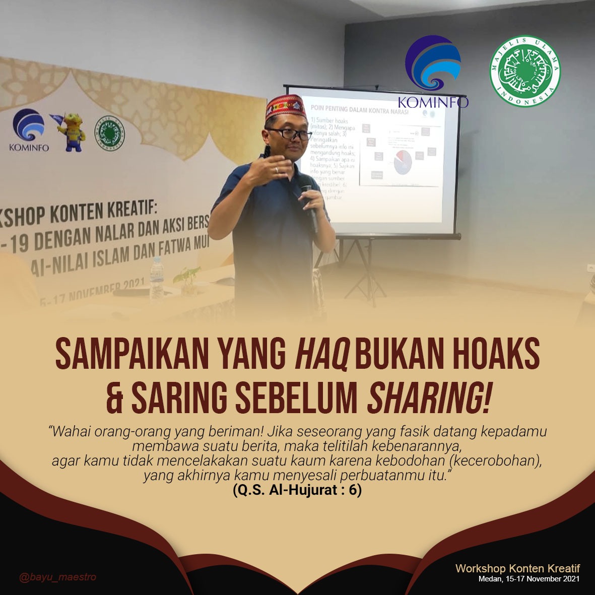 bayu_maestro's tweet photo. Riset Medsos dan Deteksi Hoax oleh Ismail Fahmi, Ph.D.
#IslamWasathiyahMUI
#MUIKotaMedan
#PUISumut https://t.co/SSuYHbtv01