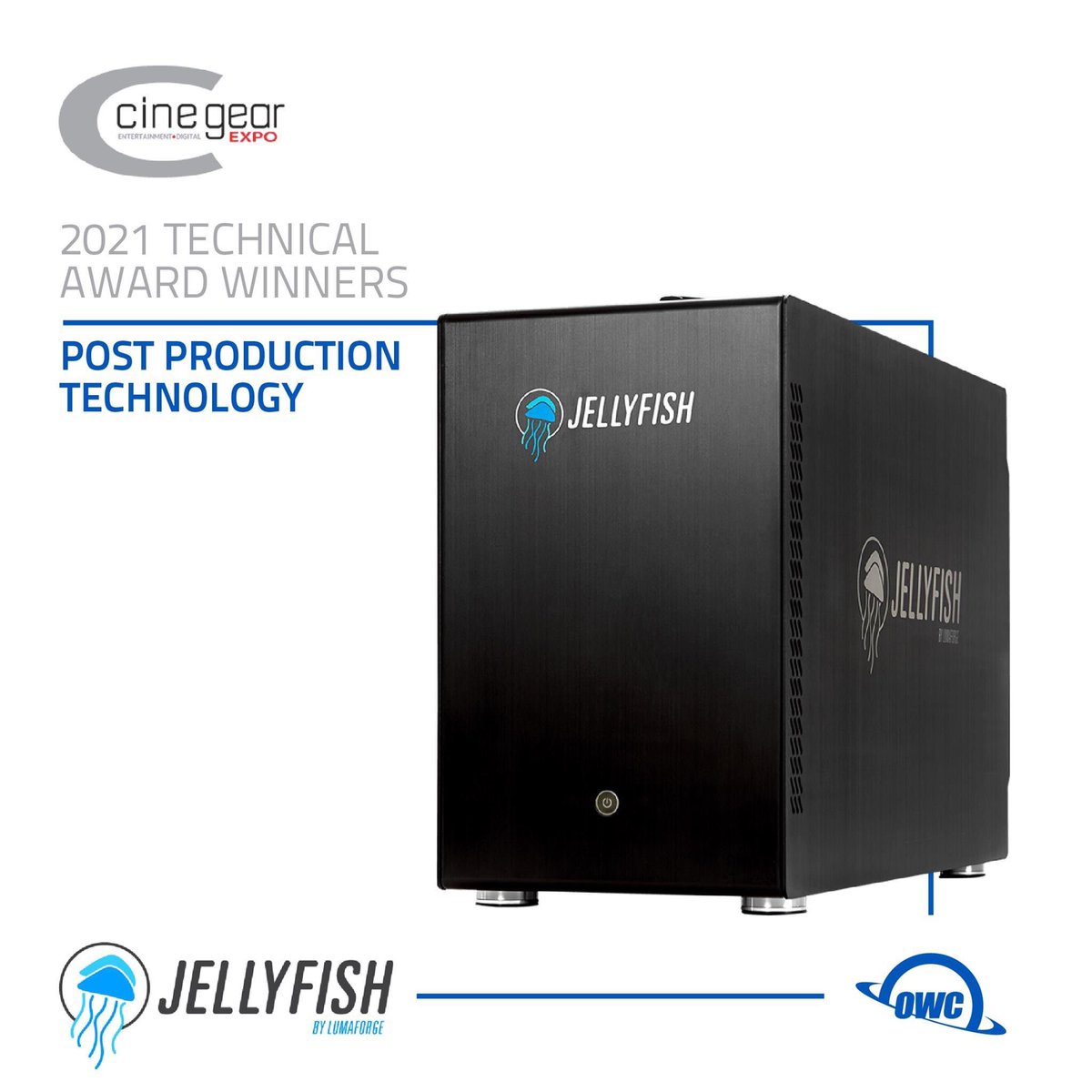 PoweredbyOWC's tweet photo. The Jellyfish by OWC was recognized with Cine Gear's Post Production Technology Award.

This is incredible reflection of the hard work of our talented and devoted team, and we are grateful for Cine Gear's recognition.

Here's to more innovation to come. 🚀 #onwardandupward https://t.co/KMyDVrCYYh
