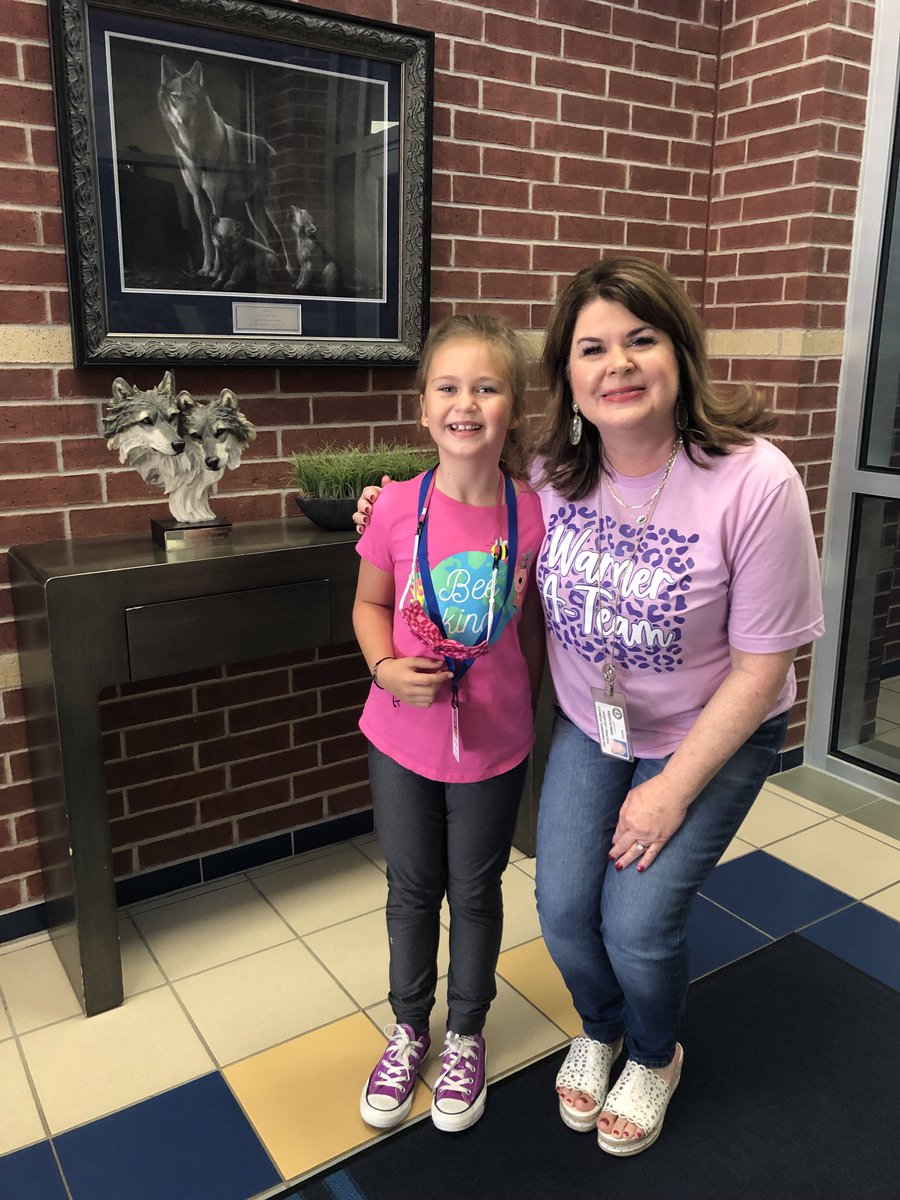 I was so honored to have lunch with this sweet 2nd grader. She shared today she saved her Warner PRIDE bucks in 2nd grade since school closed when she was in kindergarten and we never had lunch. I owe her another lunch! #WarnerPRIDE