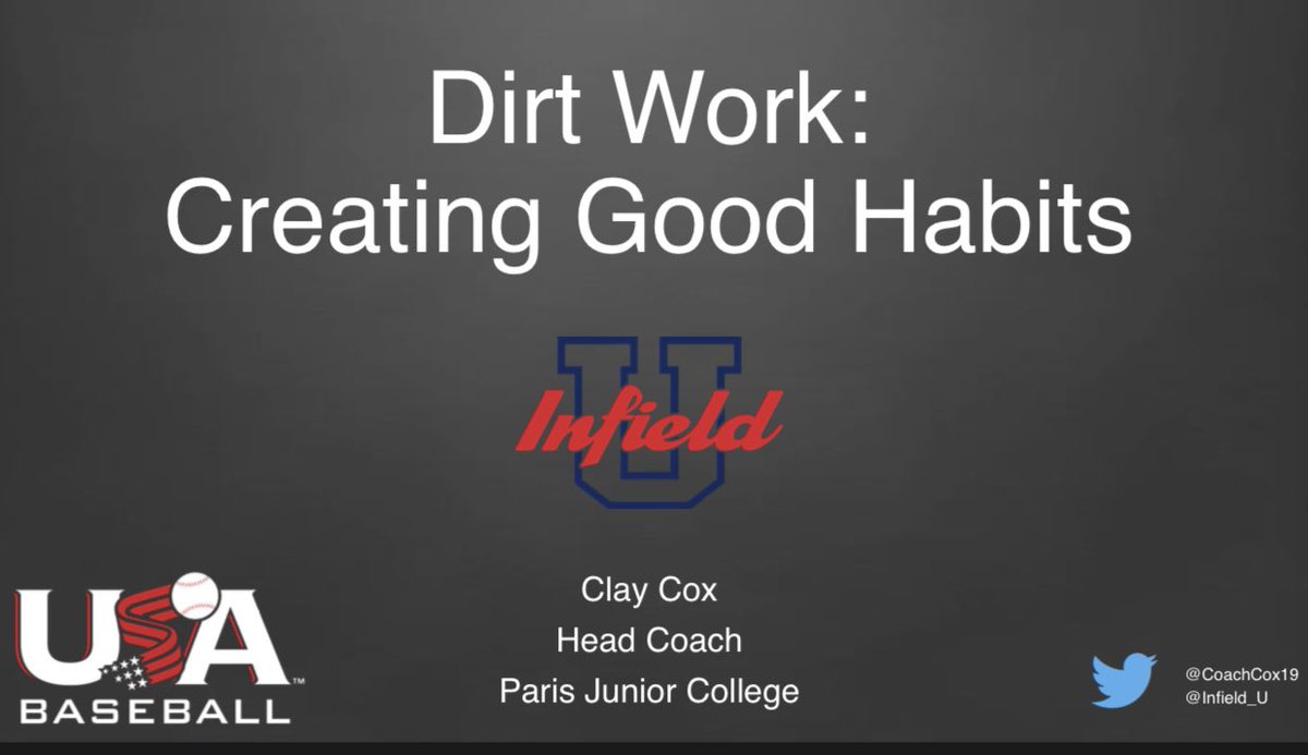 CoachCox19's tweet photo. Big thanks to @CoachBartman and @USABaseball for having me out this weekend to speak on infield play. Lot of great coaches from all levels growing the game and I’m glad to have been a part of it. Always an honor to don the red, white and blue! 🇺🇸 
#USABclinics #InfieldU https://t.co/KoGq2bdbOy