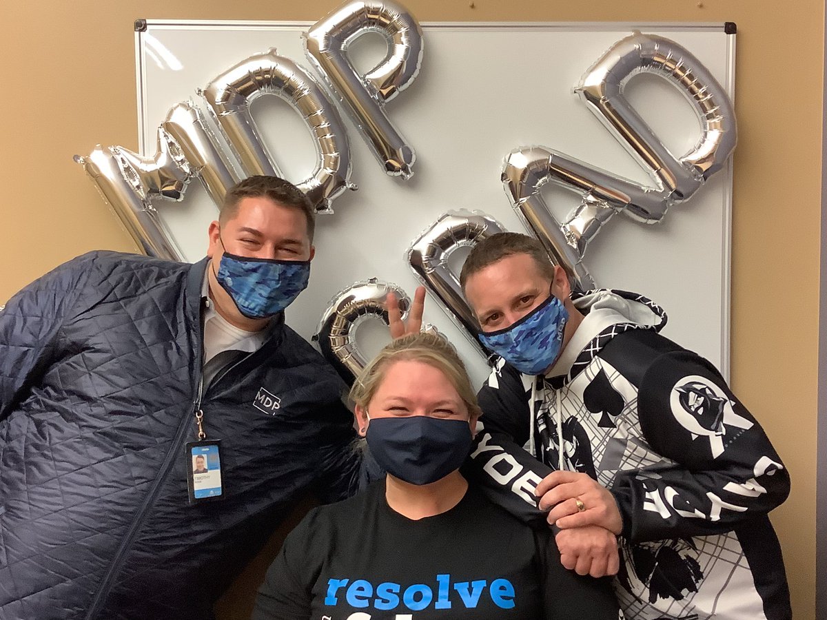 Cari_Leah's tweet photo. You know when you have great people, the shenanigans will happen! Thank you gentlemen, for making everyday special!!! #2021MDPLife #MDPGrad @ClaySuperman6K @TimothySRoss82  #Tulsa2gether https://t.co/vw1yDyZisZ