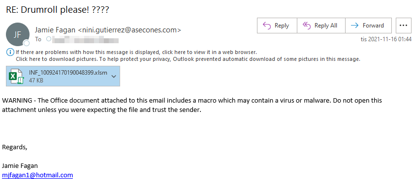 ffforward's tweet photo. I can confirm that we see live malspam with inc with xlsm directly dropping #Emotet without #TrickBot intermediary. Stolen email threads as usual, this thing is propagating fast. https://t.co/KokQhQeBcw