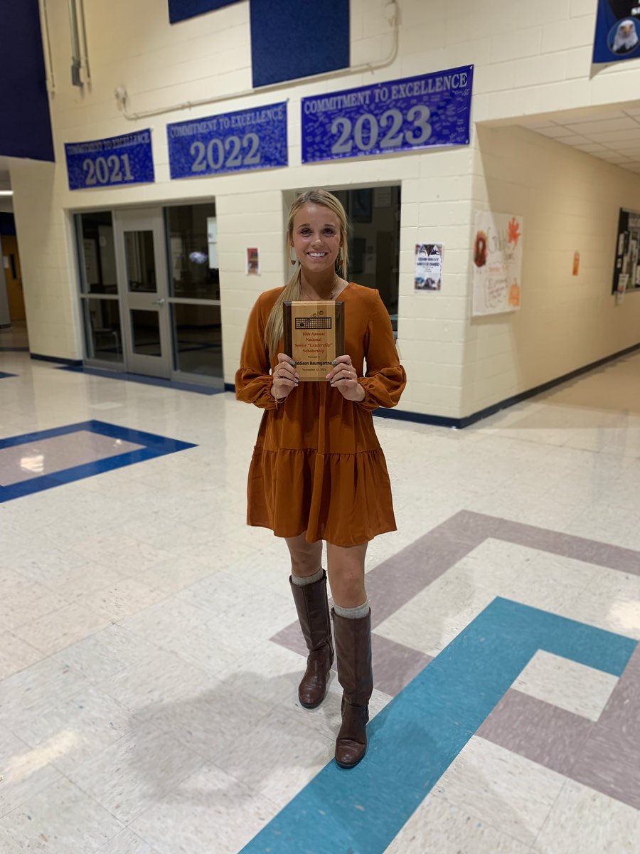Congratulations to <a href="/addybaumgartner/">addison baumgartner</a> for receiving the National “Leadership” Scholarship. Keep up the hard work!
