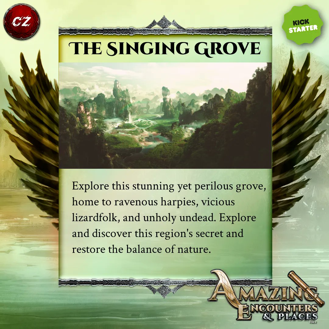 czeuch1's tweet photo. The Sky Isles is only 1 of 8 locations from Amazing Encounters &amp; Places! The Singing Grove is another one. A beautiful forest with a darkness impregnating its roots. What's happening?

Pledge Us:

https://t.co/LIvxC5PhX8
#DnD https://t.co/zmfo4JkjI1
