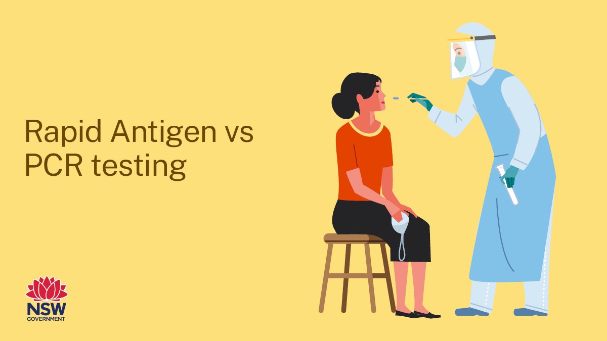 Rapid antigen tests will detect most cases of COVID-19 but are not as accurate as the standard PCR test. 

Self-test rapid antigen tests can be used by people without the involvement of a doctor or health practitioner for those who don’t have symptoms.

nsw.gov.au/covid-19/stay-…
