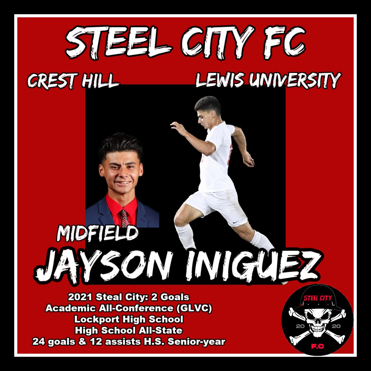 Steel_City_FC's tweet photo. Congratulations to two Steel City players that are NCAA DII Tournament-bound with Lewis University.

☠️Jayson Iniguez from Lockport H.S. and Austin Keate from Victor Andrew H.S.☠️

Lewis (#7) meets Davenport (#10) in Region 3 of the 40-team tournament.

#steelcityfc #NCAASoccer https://t.co/JTGdxxt2PY