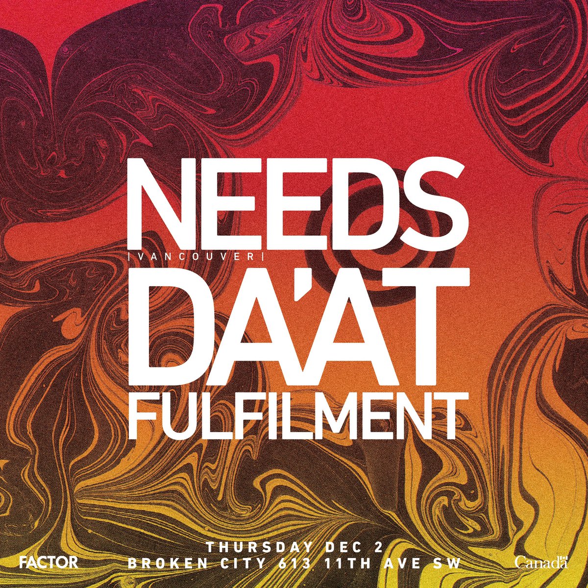 Modern Love YYC (@modernloveyyc) on Twitter photo *SHOW ANNOUNCEMENt*
Our friends in @needsvancouver head our way THURS DEC 2nd! Joining them is @daat___ & @fulfilmentmusic / Entry by donation all proceeds going to the @end_abuseyyc Women’s Shelter 🖤
#calgarywomensemergencyshelter #brokencity #factorcanada #annexales #musicyyc *SHOW ANNOUNCEMENt*
Our friends in @needsvancouver head our way THURS DEC 2nd! Joining them is @daat___ & @fulfilmentmusic / Entry by donation all proceeds going to the @end_abuseyyc Women’s Shelter 🖤
#calgarywomensemergencyshelter #brokencity #factorcanada #annexales #musicyyc