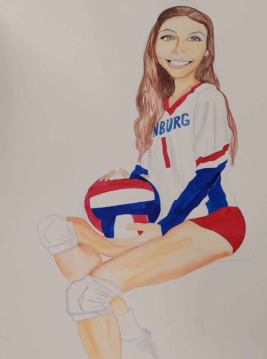 SmartyCartoons's tweet photo. Painting in progress.  Art by Smarty Cartoons.  #Bobcats #Volleyball #Edinburg #smartycartoons https://t.co/iTey1flZ92