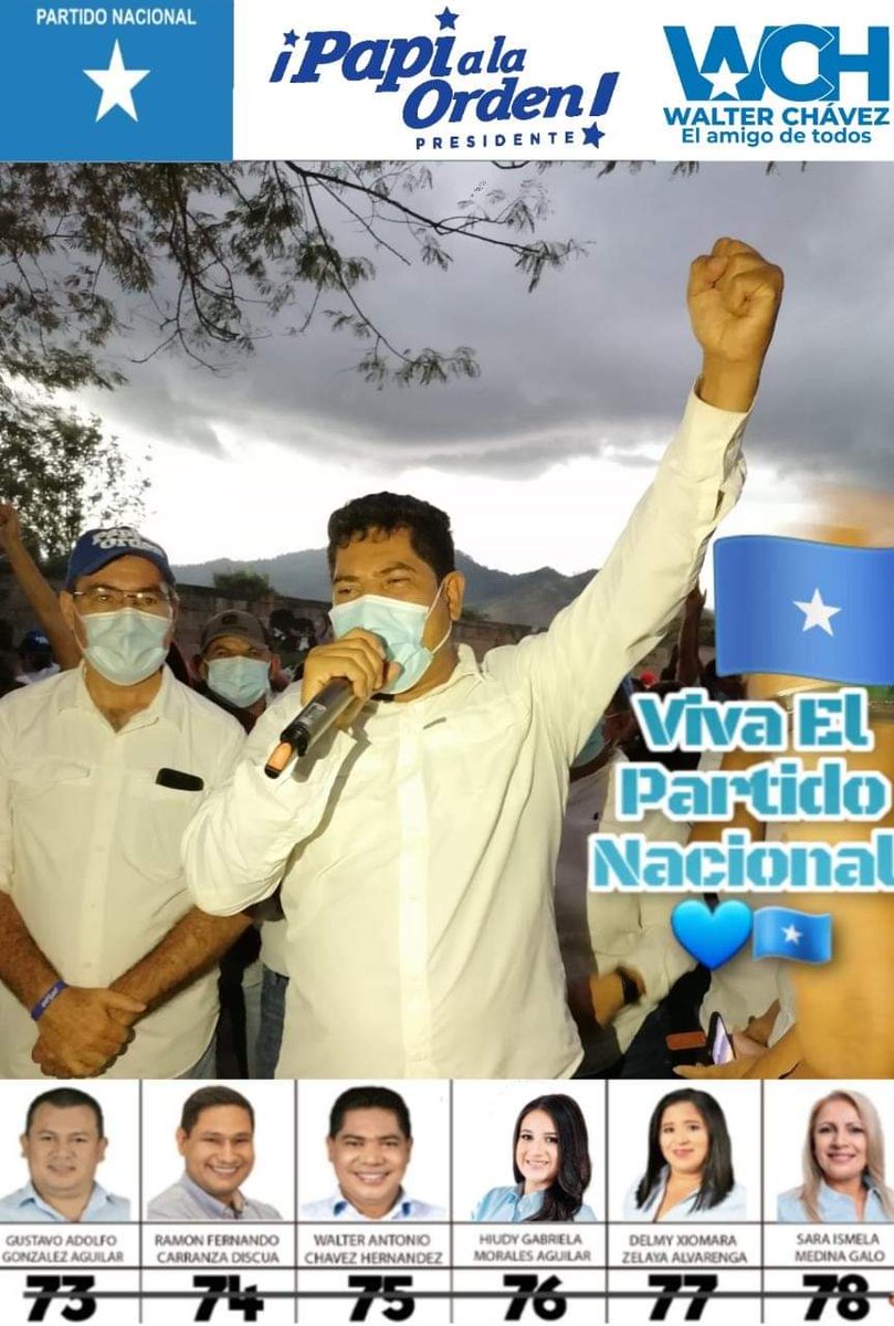 Estamos listos para el 28 de noviembre 

En el departamento de El Paraíso votamos asi:

#PapiPresidente 

#LineaContinuaDiputados 
7️⃣3️⃣ 7️⃣4️⃣ 7️⃣5️⃣ 7️⃣6️⃣ 7️⃣7️⃣ 7️⃣8️⃣

Y vota por el candidato alcalde en tu municipio.

#PapiEsDiferente #ElParaisoConPapi
#JuventudParaisoPNH